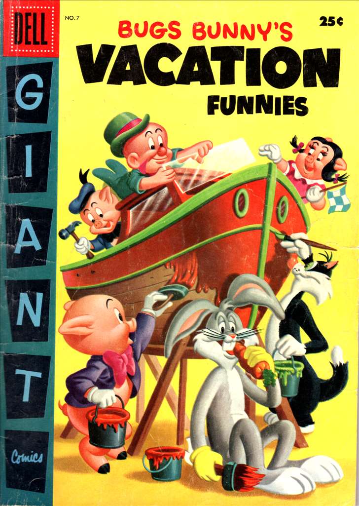 Dell Giant Bugs Bunny Vacation Funnies # 7 Raw