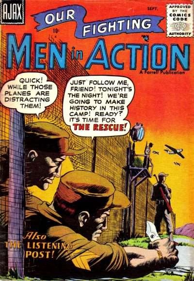 Men in Action (Ajax 1957) #  3 Raw